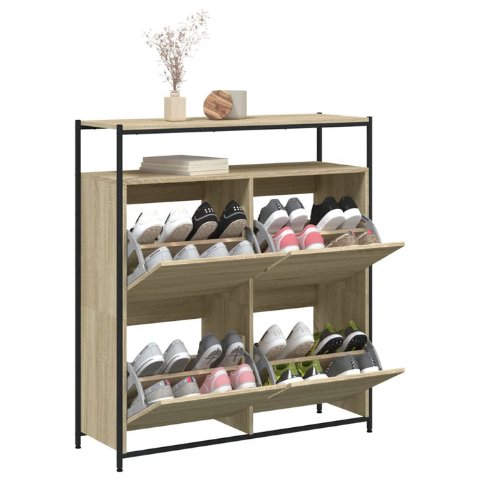 Pantofar cu 4 sertare rabatabile, stejar sonoma, 100x34x112 cm - WALTI WALTI