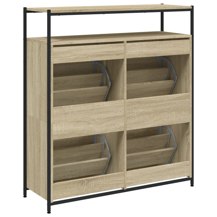 Pantofar cu 4 sertare rabatabile, stejar sonoma, 100x34x112 cm - WALTI WALTI