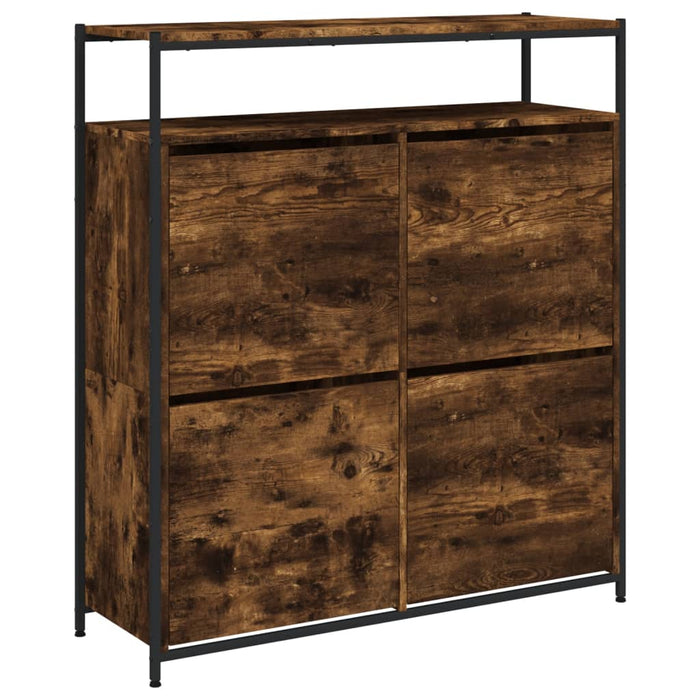 Pantofar cu 4 sertare rabatabile, stejar fumuriu, 100x34x112 cm - WALTI WALTI