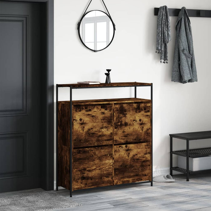 Pantofar cu 4 sertare rabatabile, stejar fumuriu, 100x34x112 cm - WALTI WALTI
