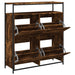 Pantofar cu 4 sertare rabatabile, stejar fumuriu, 100x34x112 cm - WALTI WALTI