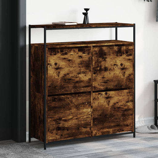 Pantofar cu 4 sertare rabatabile, stejar fumuriu, 100x34x112 cm - WALTI WALTI