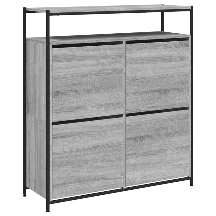 Pantofar cu 4 sertare rabatabile, gri sonoma, 100x34x112 cm - WALTI WALTI