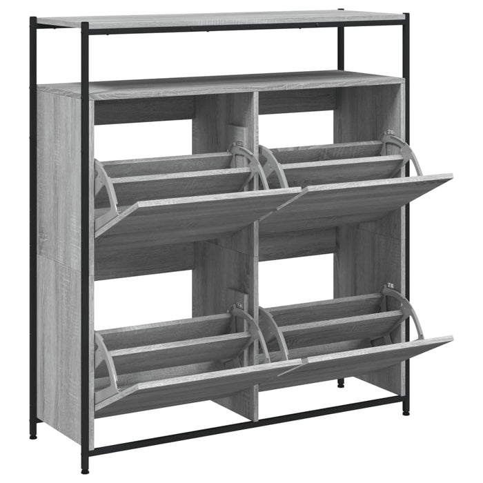 Pantofar cu 4 sertare rabatabile, gri sonoma, 100x34x112 cm - WALTI WALTI