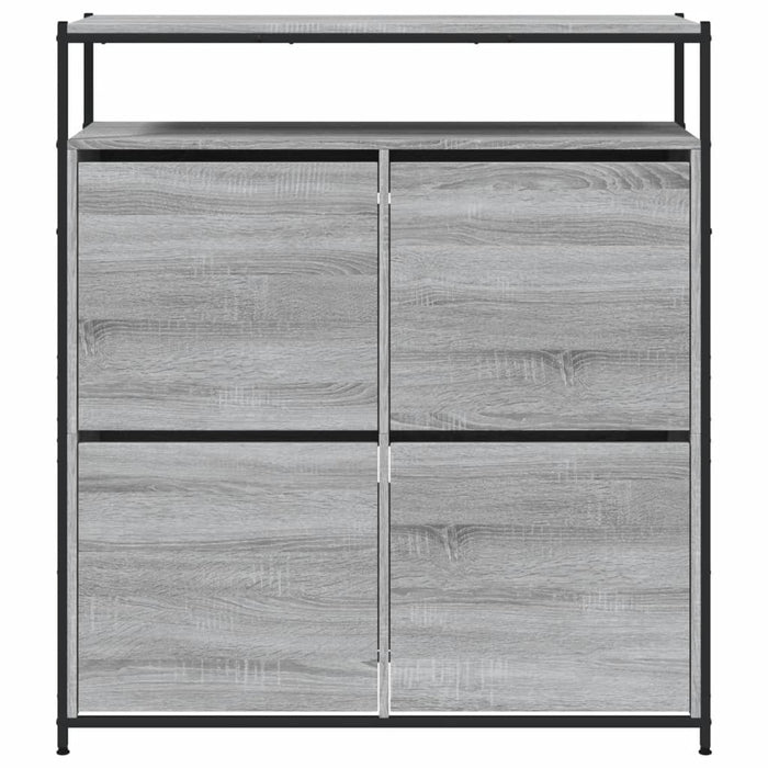 Pantofar cu 4 sertare rabatabile, gri sonoma, 100x34x112 cm - WALTI WALTI