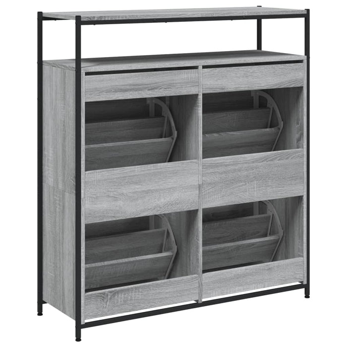 Pantofar cu 4 sertare rabatabile, gri sonoma, 100x34x112 cm - WALTI WALTI