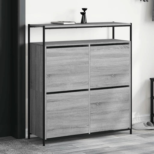 Pantofar cu 4 sertare rabatabile, gri sonoma, 100x34x112 cm - WALTI WALTI
