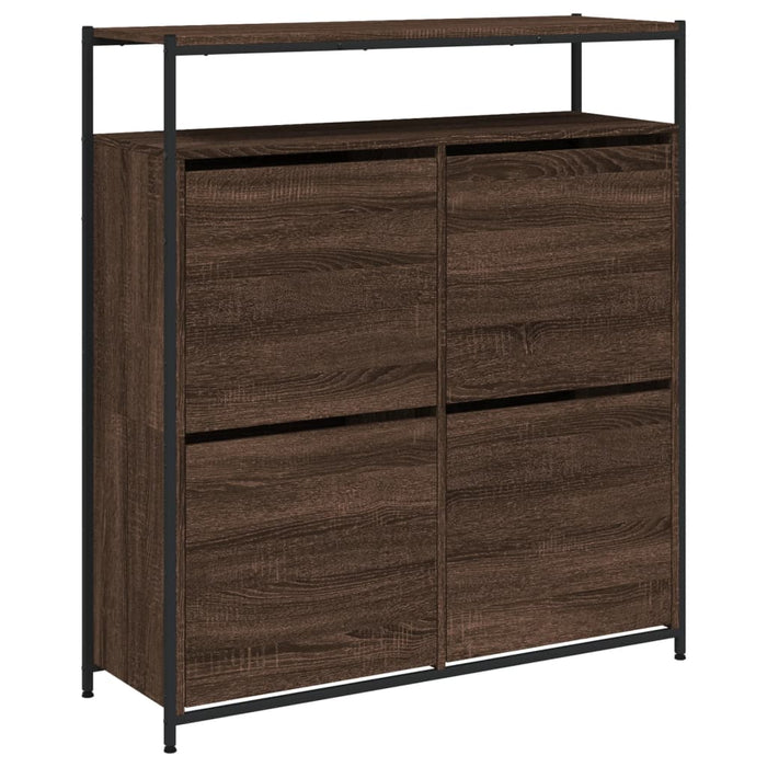 Pantofar cu 4 sertare rabatabile, stejar maro, 100x34x112 cm - WALTI WALTI