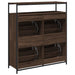 Pantofar cu 4 sertare rabatabile, stejar maro, 100x34x112 cm - WALTI WALTI