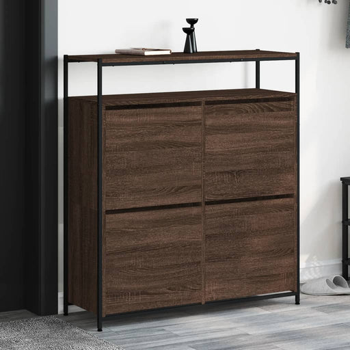 Pantofar cu 4 sertare rabatabile, stejar maro, 100x34x112 cm - WALTI WALTI