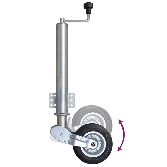Roată manevră remorcă 60 mm 2 tub susținere/2 cleme despicate - WALTI WALTI