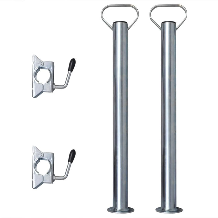 Roată manevră remorcă 60 mm 2 tub susținere/2 cleme despicate - WALTI WALTI