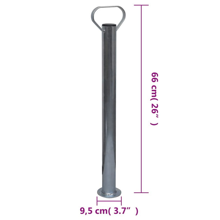 Roată manevră remorcă 60 mm 2 tub susținere/2 cleme despicate - WALTI WALTI