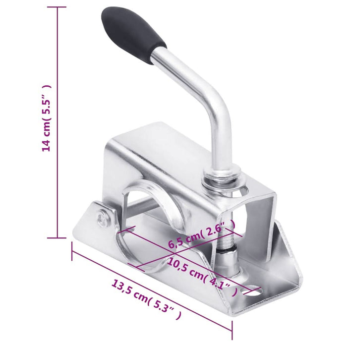 Roată manevră remorcă 60 mm 2 tub susținere/2 cleme despicate - WALTI WALTI