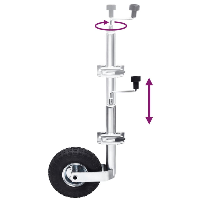 Roată manevră 48 mm 2 tub susținere/3 cleme despicate WALTI