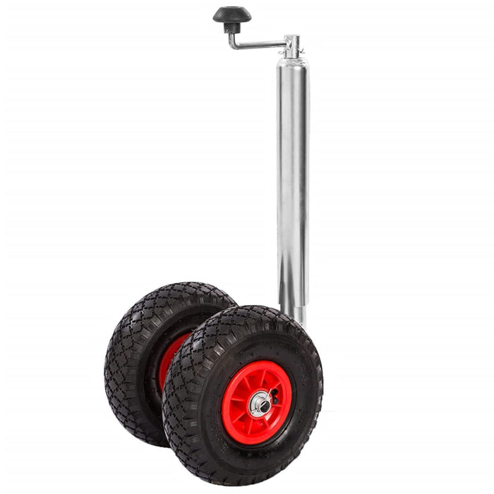 Roată manevră, 2 cauciuc pneumatic/1 pană roată/clemă despicată WALTI