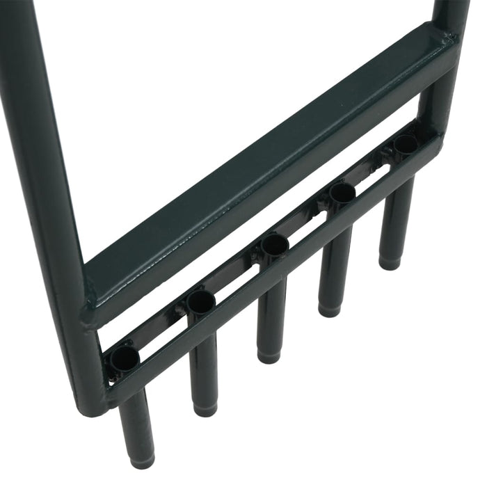 Aerator gazon 5 tije tubulare, verde oțel vopsit electrostatic - WALTI WALTI
