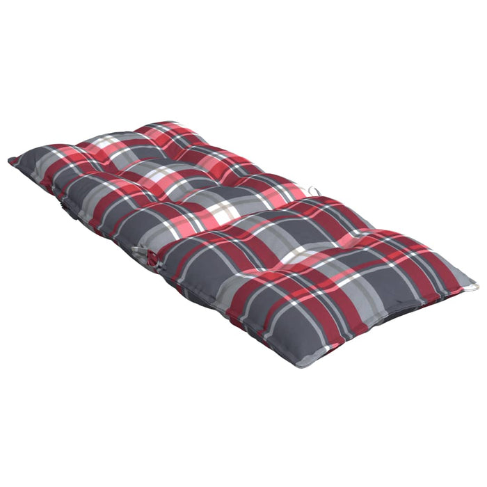 Perne scaun cu spătar înalt, 4 buc., roșu carouri textil oxford - WALTI WALTI