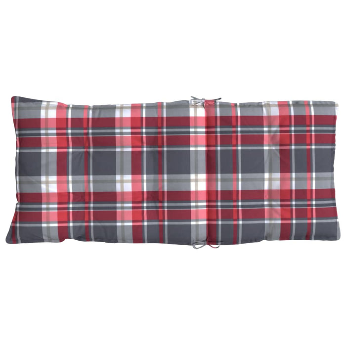 Perne scaun cu spătar înalt, 4 buc., roșu carouri textil oxford - WALTI WALTI