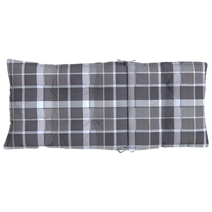 Perne scaun cu spătar înalt, 2 buc., gri, carouri textil oxford - WALTI WALTI