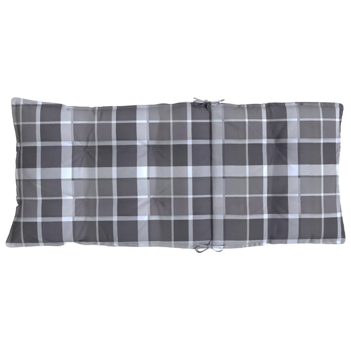 Perne scaun cu spătar înalt, 4 buc., gri, carouri textil oxford WALTI