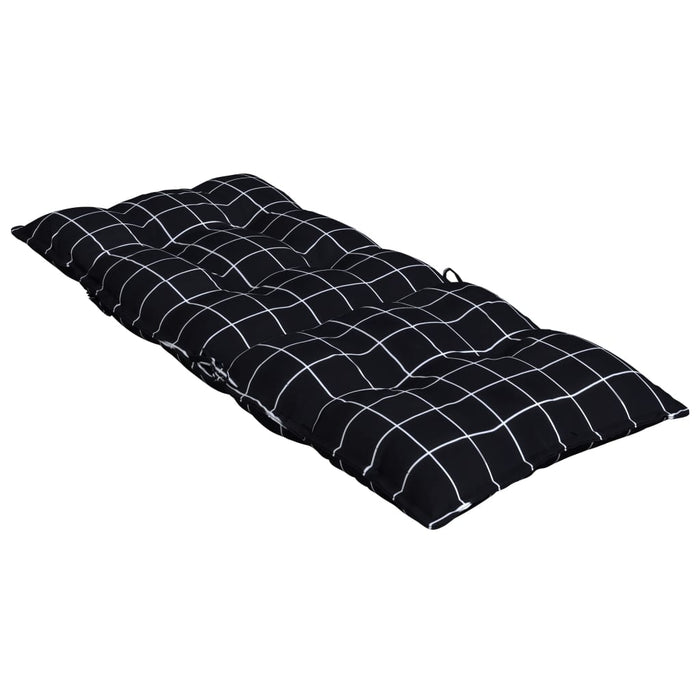 Perne scaun cu spătar înalt, 2 buc. negru carouri textil oxford - WALTI WALTI