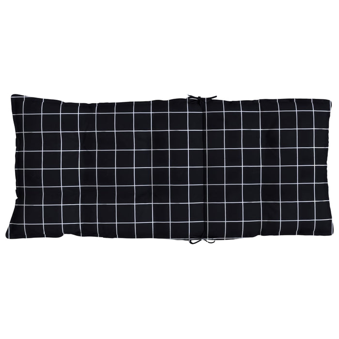 Perne scaun cu spătar înalt, 2 buc. negru carouri textil oxford - WALTI WALTI