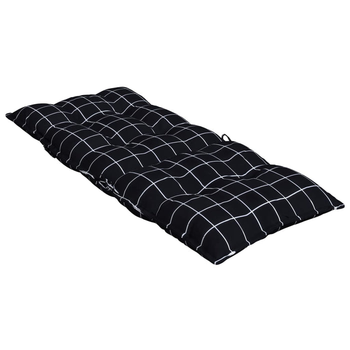 Perne scaun cu spătar înalt, 4 buc. negru carouri textil oxford WALTI