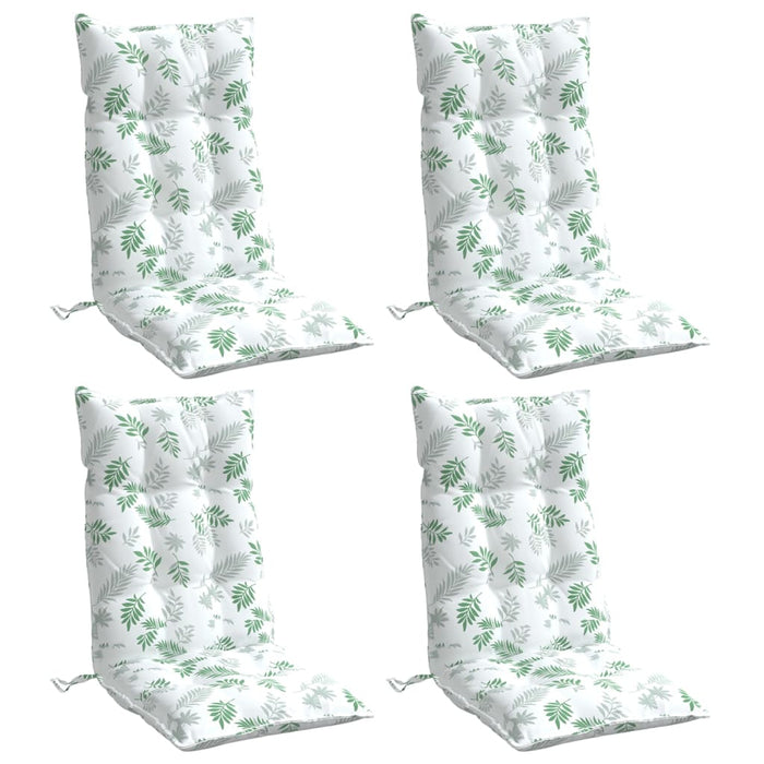 Perne de scaun spătar înalt, 4 buc, model frunze, textil Oxford - WALTI WALTI