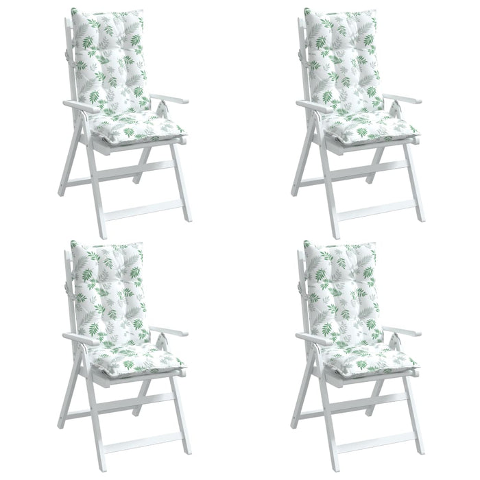 Perne de scaun spătar înalt, 4 buc, model frunze, textil Oxford - WALTI WALTI