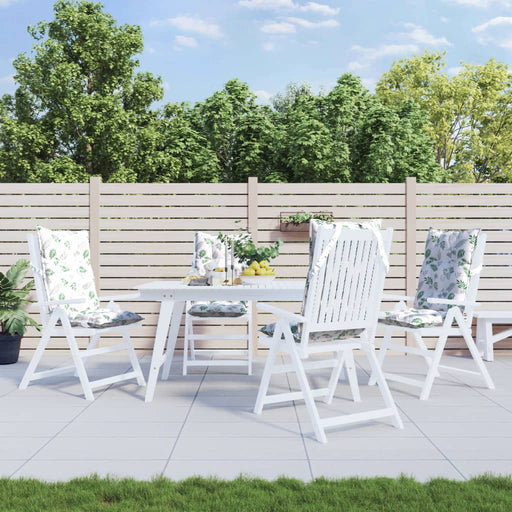 Perne de scaun spătar înalt, 4 buc, model frunze, textil Oxford - WALTI WALTI