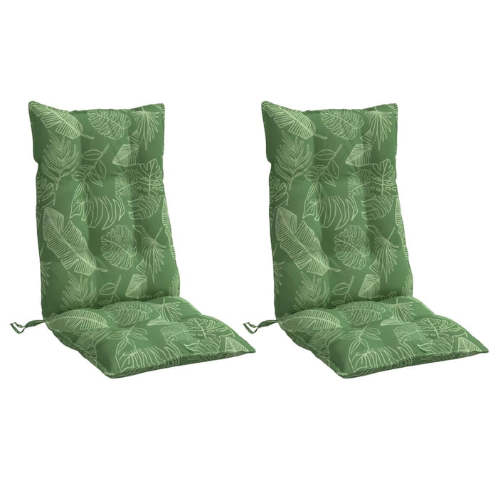 Perne de scaun spătar înalt, 2 buc, model frunze, textil Oxford WALTI