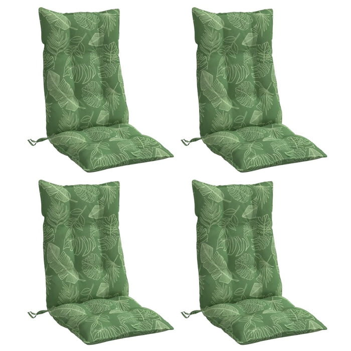Perne de scaun spătar înalt, 4 buc, model frunze, textil Oxford - WALTI WALTI