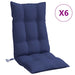 Perne scaun spătar înalt 6 buc., bleumarin, țesătură Oxford - WALTI WALTI