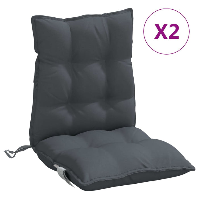 Perne scaun cu spătar mic, 2 buc., antracit, textil oxford - WALTI WALTI