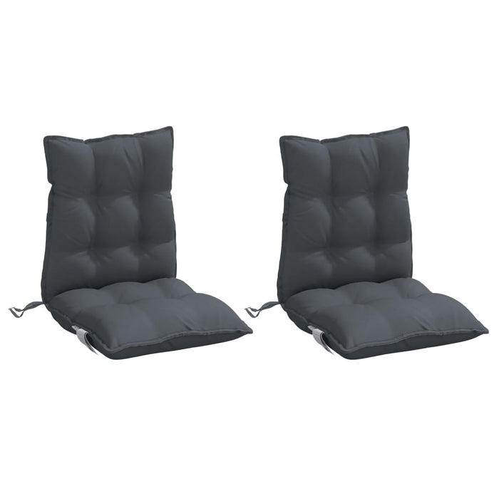 Perne scaun cu spătar mic, 2 buc., antracit, textil oxford - WALTI WALTI