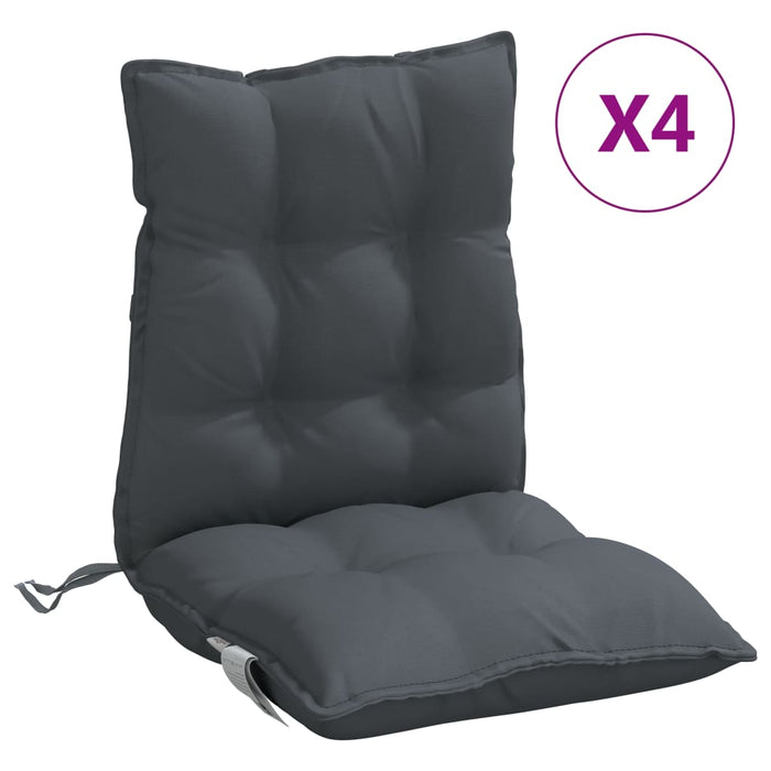Perne scaun cu spătar mic, 4 buc., antracit, textil oxford - WALTI WALTI