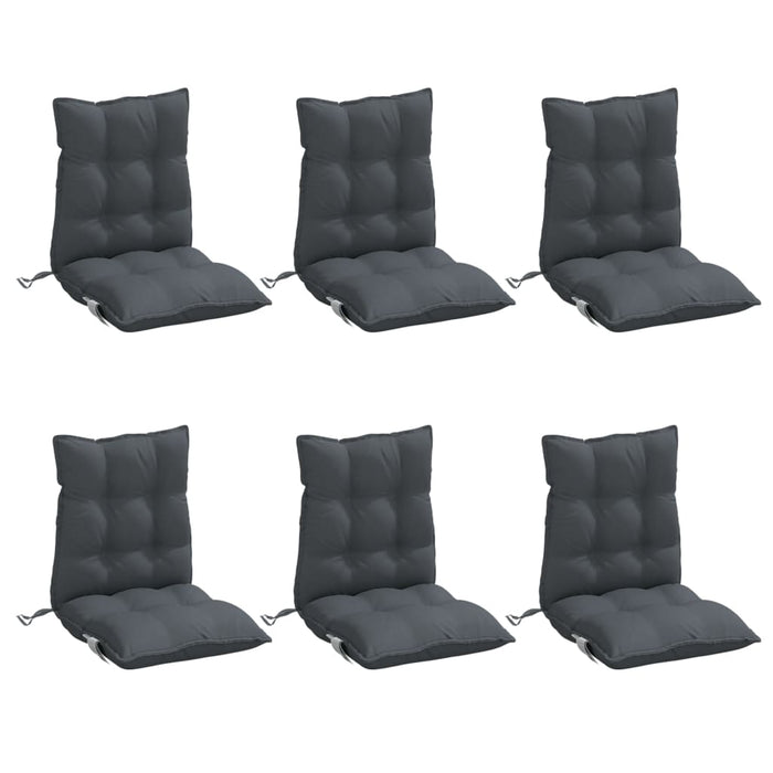 Perne scaun cu spătar mic, 6 buc., antracit, textil oxford - WALTI WALTI