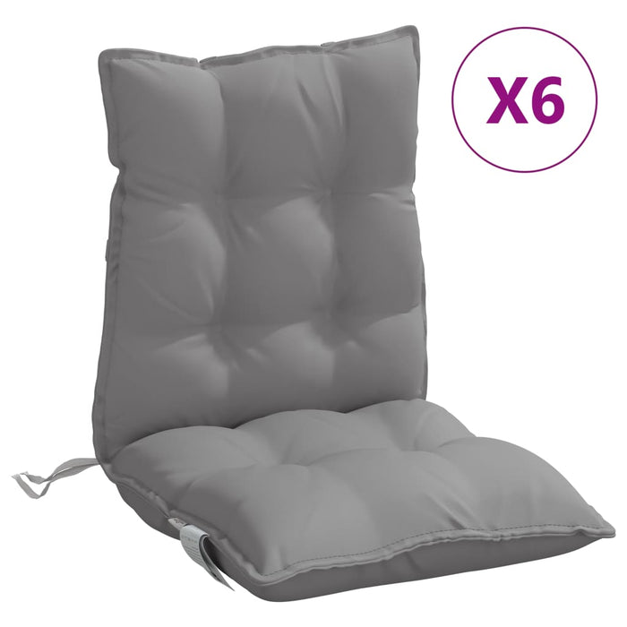 Perne scaun cu spătar mic, 6 buc., gri, textil oxford - WALTI WALTI