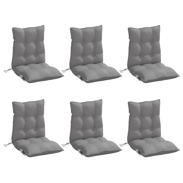 Perne scaun cu spătar mic, 6 buc., gri, textil oxford - WALTI WALTI