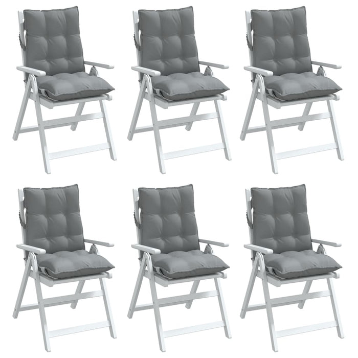 Perne scaun cu spătar mic, 6 buc., gri, textil oxford - WALTI WALTI