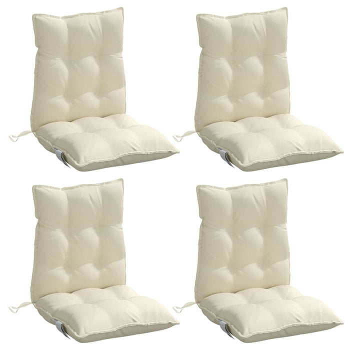 Perne scaun cu spătar mic, 4 buc., crem, textil oxford - WALTI WALTI