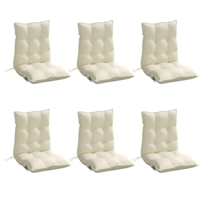 Perne scaun cu spătar mic, 6 buc., crem, textil oxford - WALTI WALTI