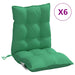 Perne scaun cu spătar mic, 6 buc., verde, textil oxford - WALTI WALTI
