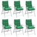 Perne scaun cu spătar mic, 6 buc., verde, textil oxford - WALTI WALTI