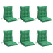 Perne scaun cu spătar mic, 6 buc., verde, textil oxford - WALTI WALTI