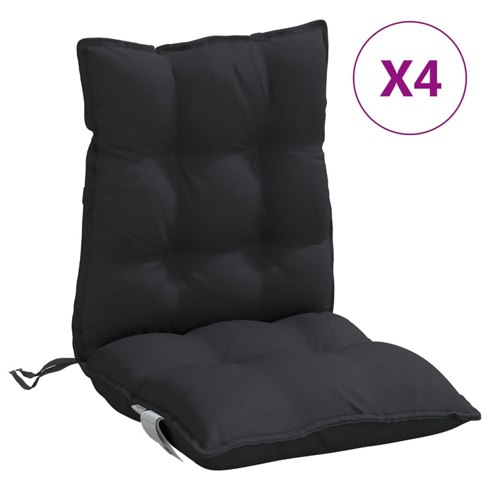 Perne de scaun spătar mic, 4 buc., negru, textil oxford - WALTI WALTI