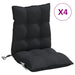 Perne de scaun spătar mic, 4 buc., negru, textil oxford - WALTI WALTI