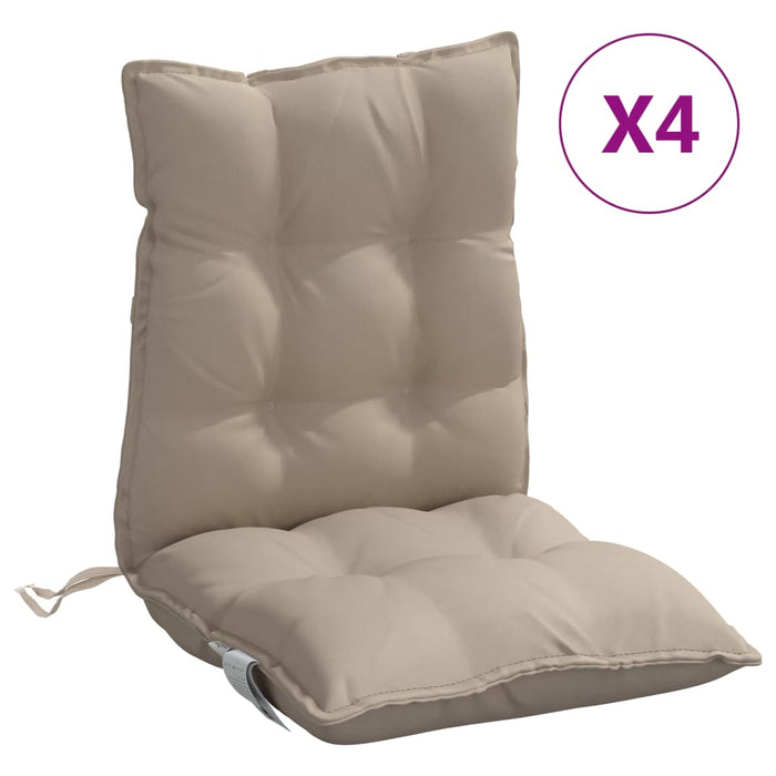 Perne scaun cu spătar mic, 4 buc., gri taupe, textil oxford - WALTI WALTI