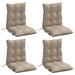 Perne scaun cu spătar mic, 4 buc., gri taupe, textil oxford - WALTI WALTI